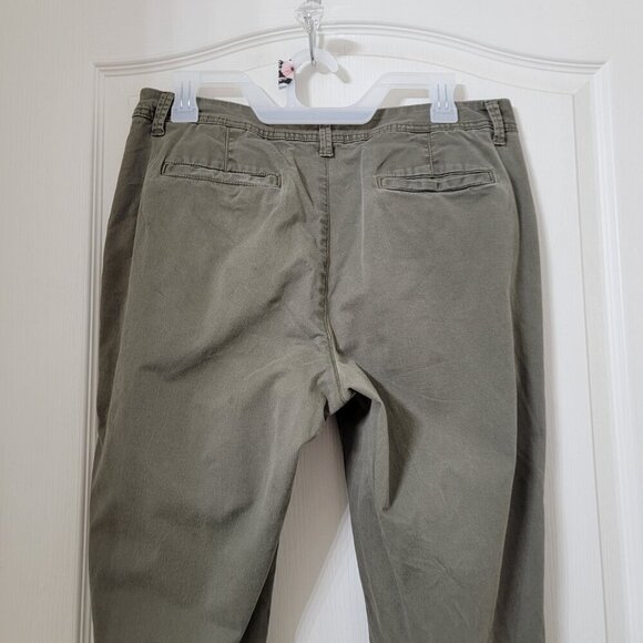 a new day Size 10 Washed Olive Green / Khaki Green Stretch Chino Pants - Picture 5 of 13